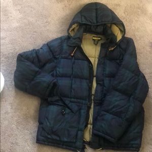 Rugby puffer coat with hoody